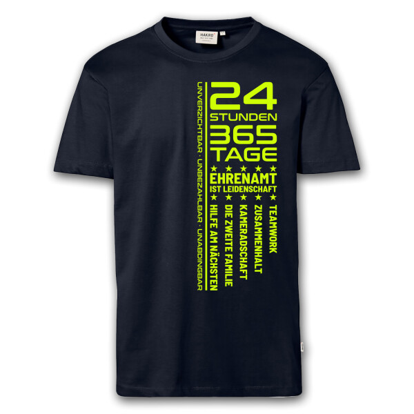 T-Shirt Männer | 24 Stunden 365 Tage XS-6XL | BACKDRA