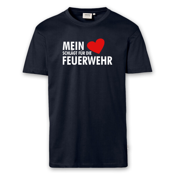 T-Shirt Männer | Mein Herz schlägt für die Feuerwehr | BACKDRA