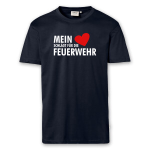 T-Shirt Männer | Mein Herz schlägt für die Feuerwehr | BACKDRA
