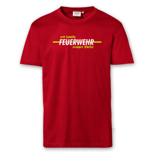 T-Shirt Männer | HAKRO 292 | Feuerwehr red line...