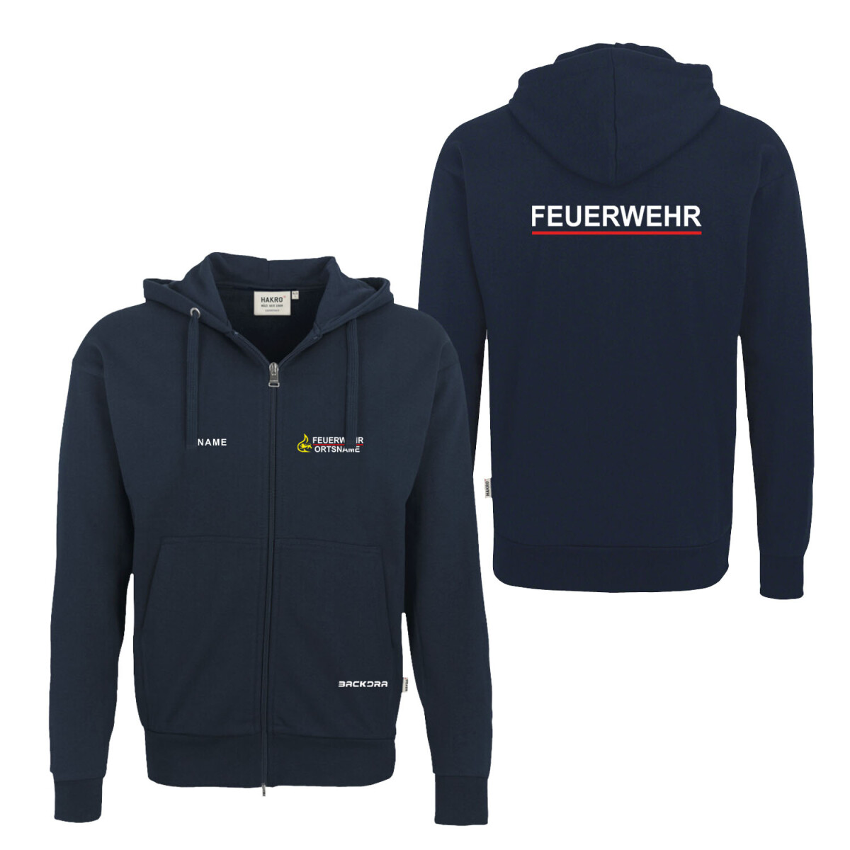 Kapuzenjacke unisex | HAKRO 605 | Feuerwehremblem...