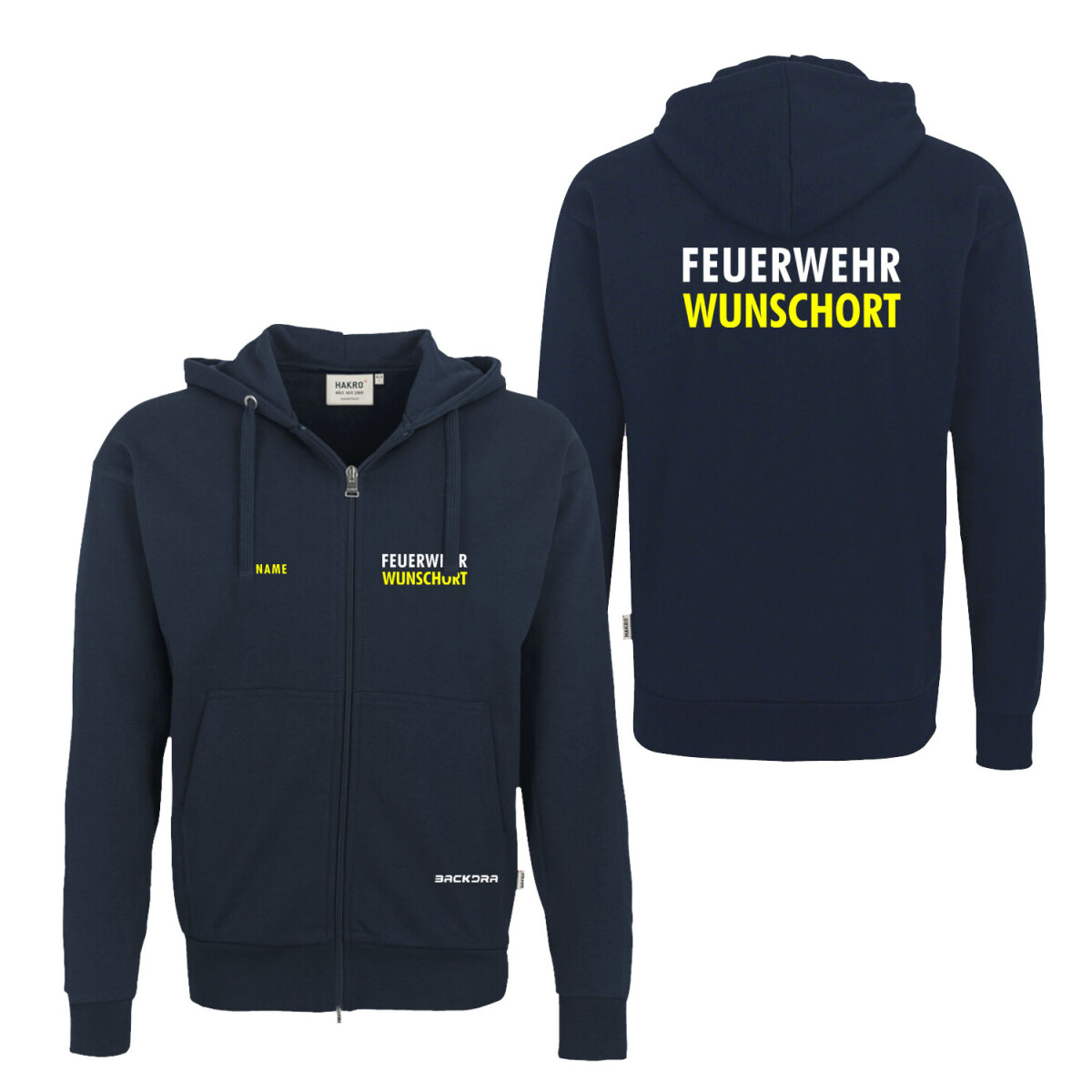 Kapuzenjacke unisex | HAKRO 605 | Basic Feuerwehr mit...