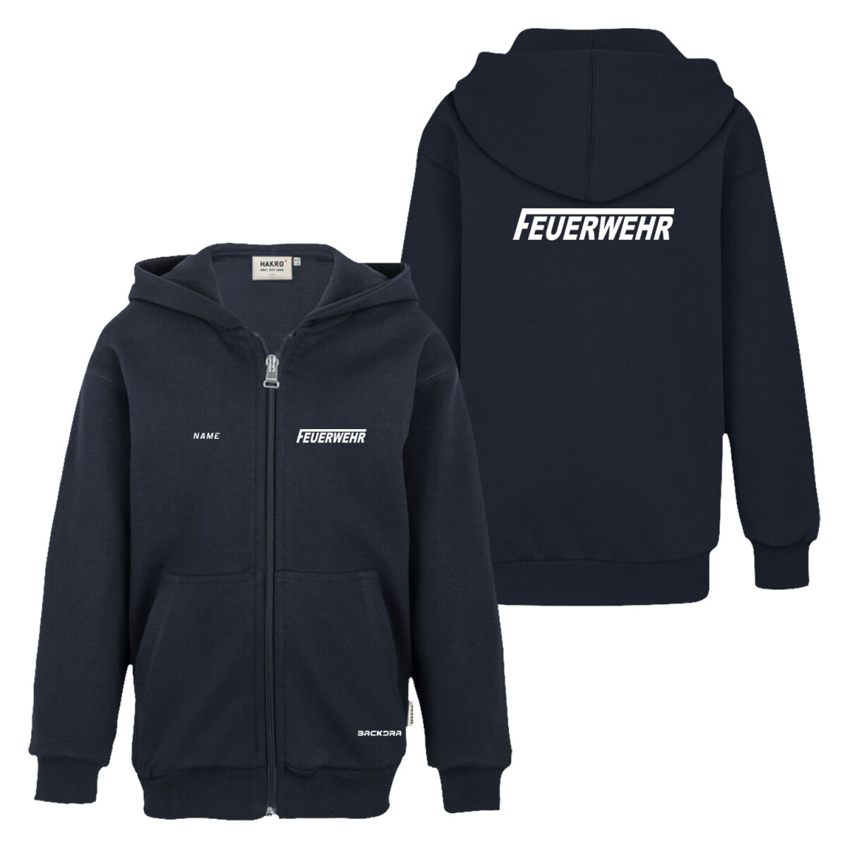 Kapuzenjacke Kinder | HAKRO 620 | Feuerwehr "fit for...