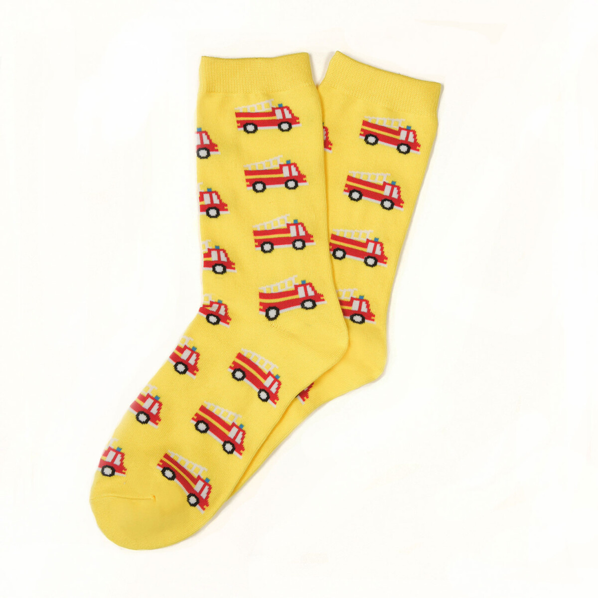 Feuerwehrsocken Drehleiter gelb 36-40 | BACKDRA