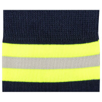 Kinder Funktionssocken Feuerwehr | navyblau gelb-silber-gelb | BACKDRA