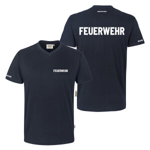 T-Shirt V-Neck Männer | HAKRO 226 | Feuerwehr...