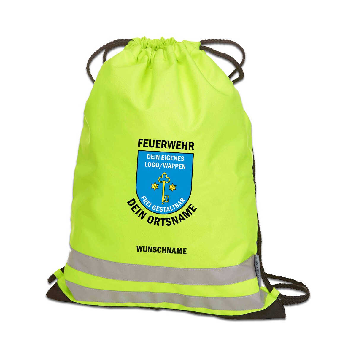 Reflective Turnbeutel | Gymbag | Dein Ortswappen...