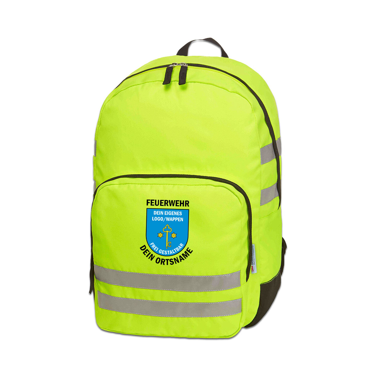 Reflective Rucksack | Dein Ortswappen Feuerwehr mit...