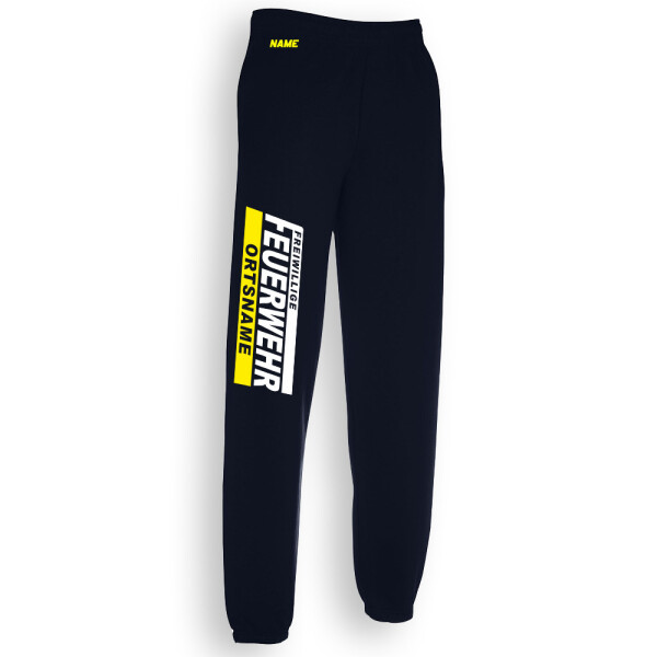 Jogginghose unisex (M+W) | Freiwillige Feuerwehr mit Ortsname im Balken | BACKDRA