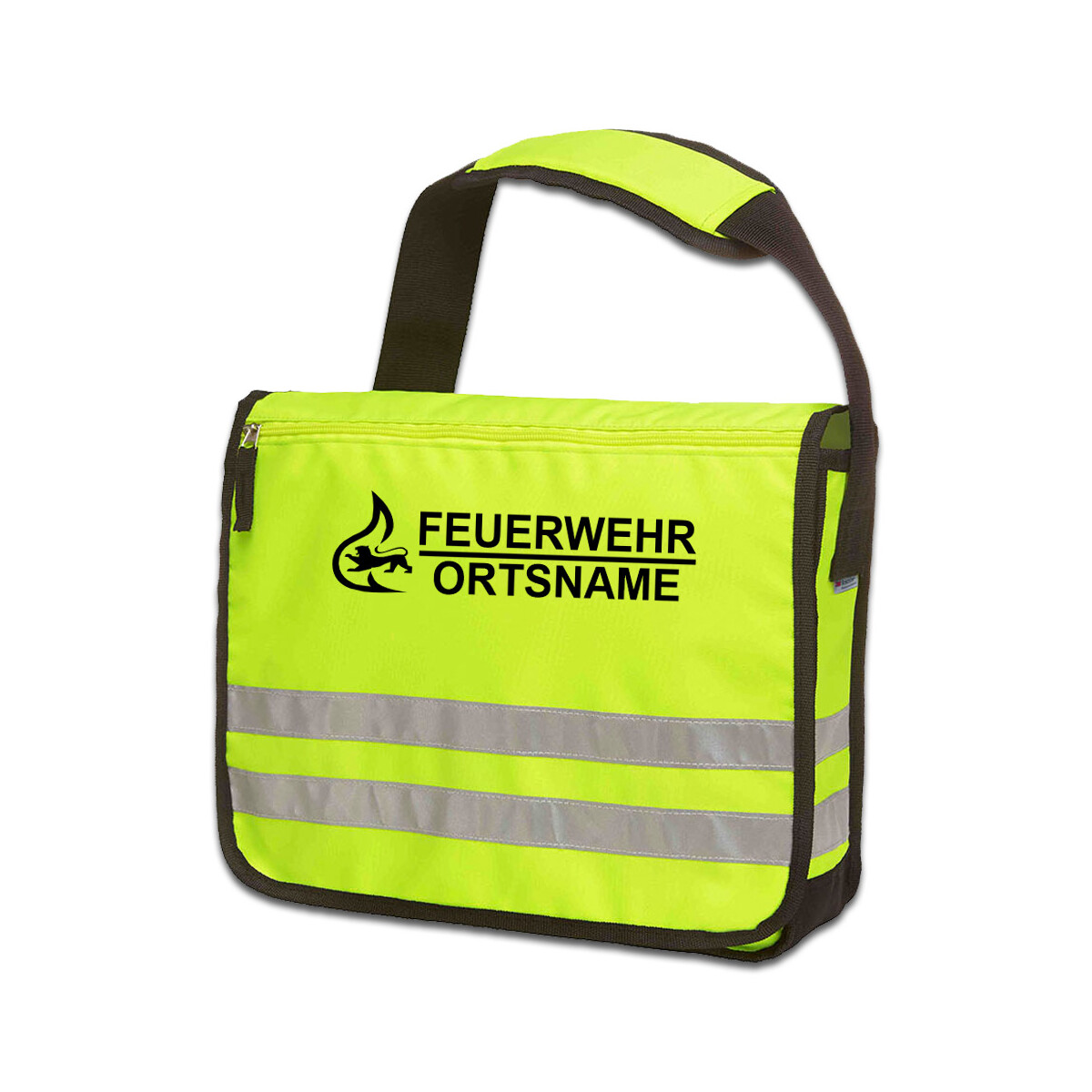 Reflective Messenger-Tasche | Feuerwehremblem...