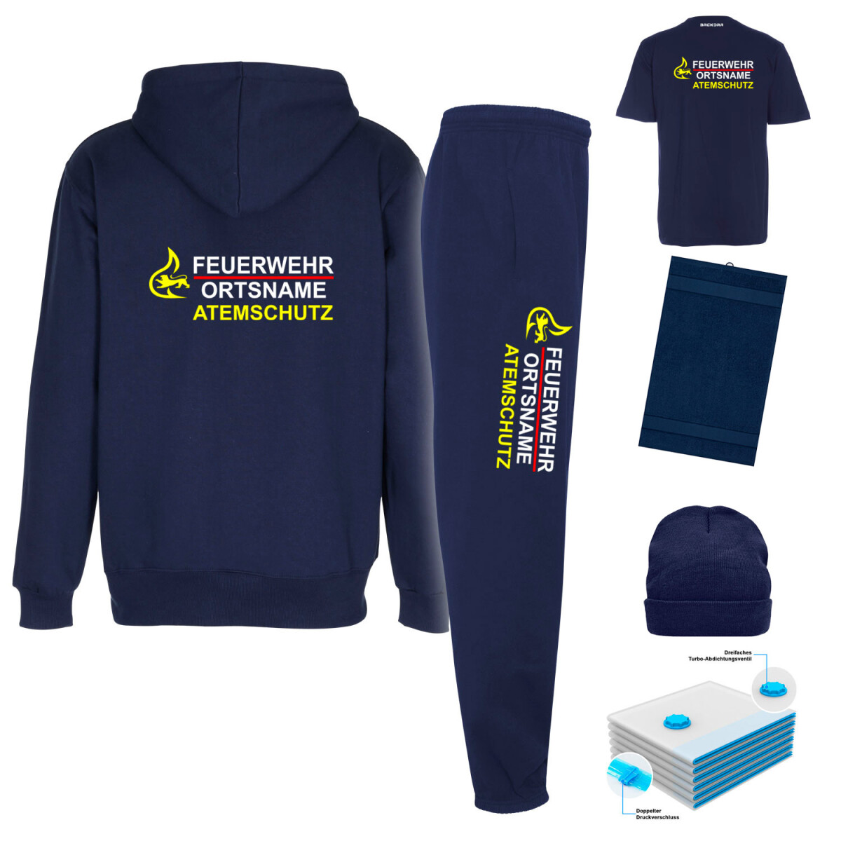 AGT-Wechselkleidung Set | Feuerwehr mit Ortsname - Modell Ba
