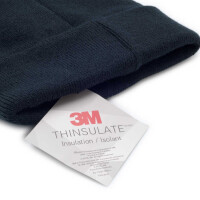 3M Thinsulate Wintermütze navyblau bestickt Dein Wunschtext | BACKDRA