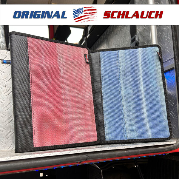 UNIKAT Schreibmappe A4 aus ORIGINAL US Feuerwehrschlauch - Upcycling - Farbauswahl | BACKDRA