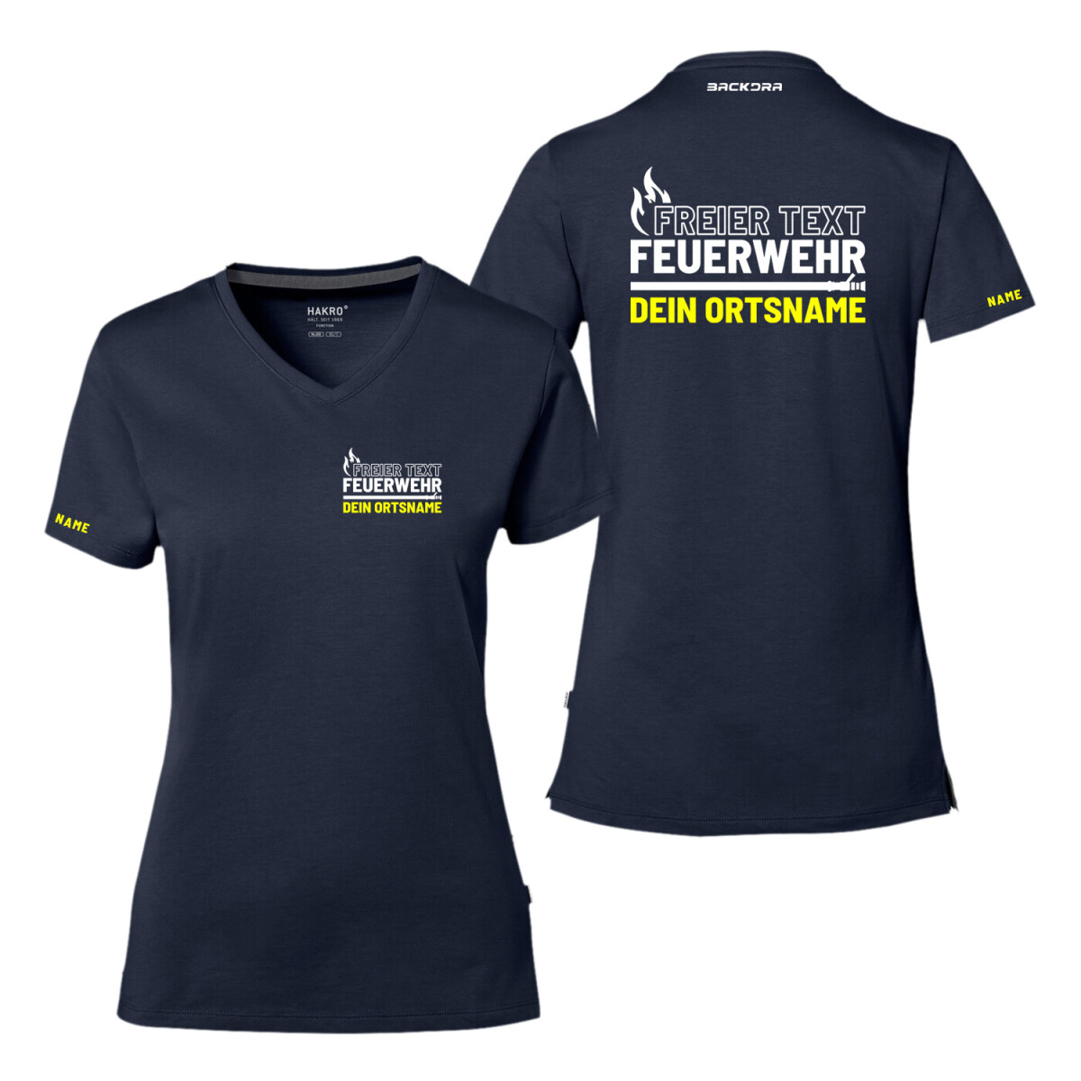 T-Shirt Frauen Cotton Tec®  | HAKRO 169 | Feuerwehr...