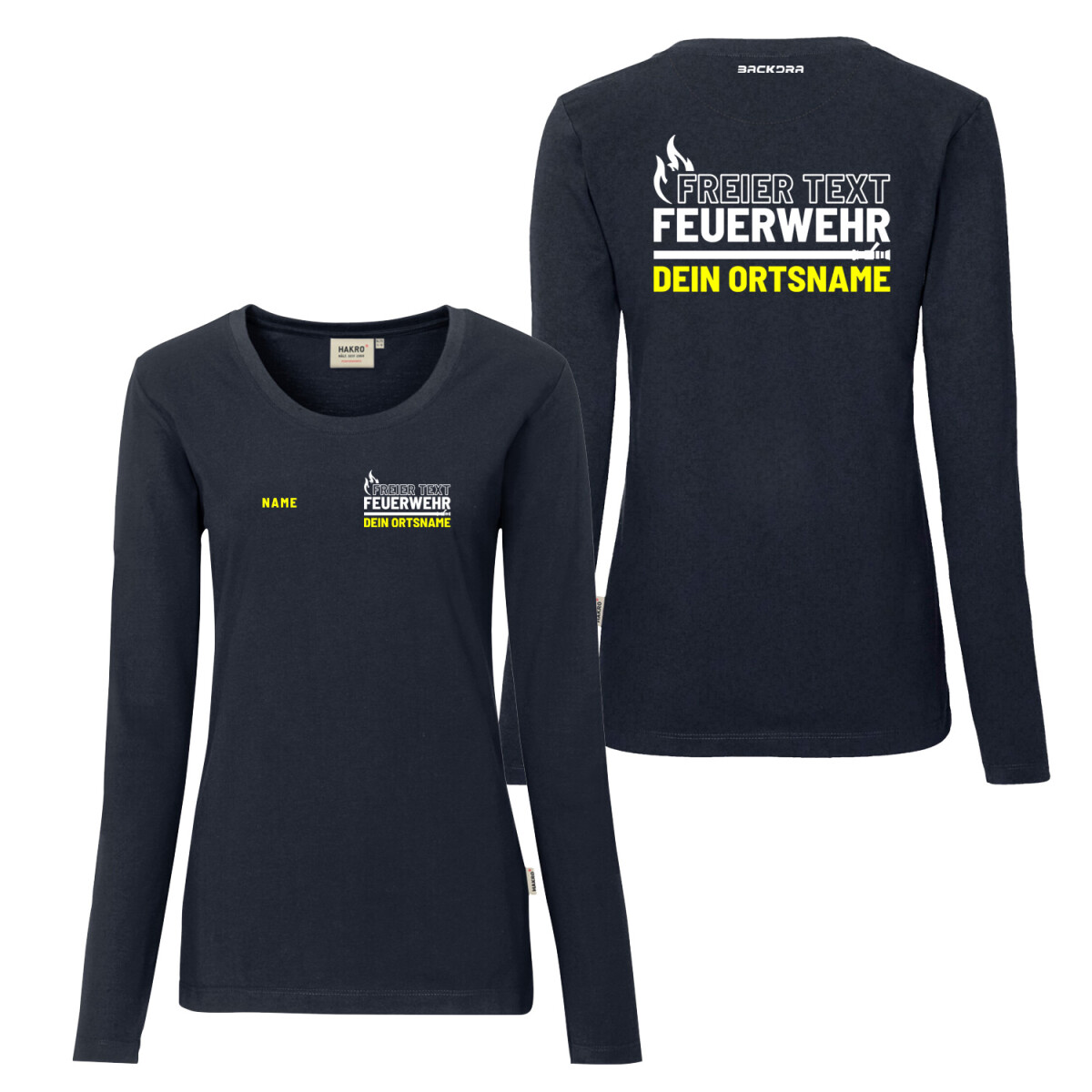 Langarm Shirt Frauen Mikralinar | HAKRO 179 | Feuerwehr...