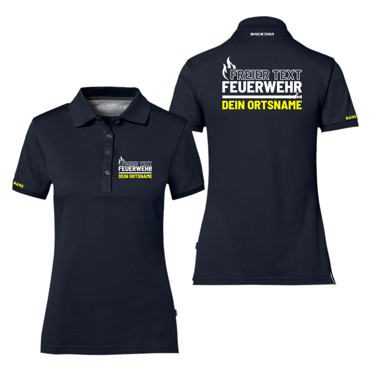 Poloshirt Frauen Cotton Tec® | HAKRO 214 | Feuerwehr...