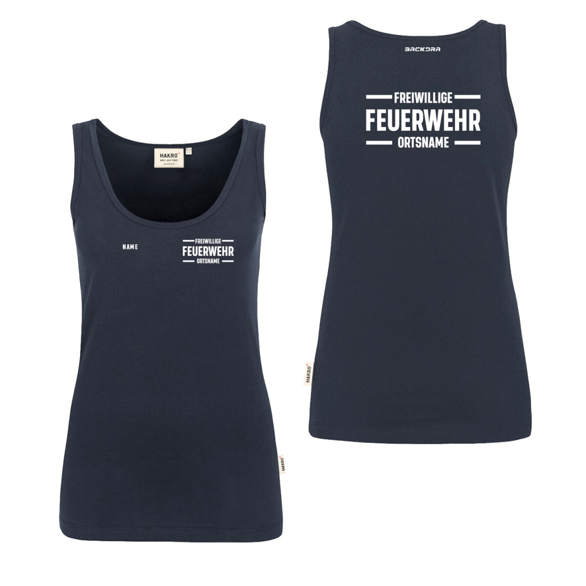 Tank Top Frauen | HAKRO 159 | Feuerwehr mit Ortsname -...