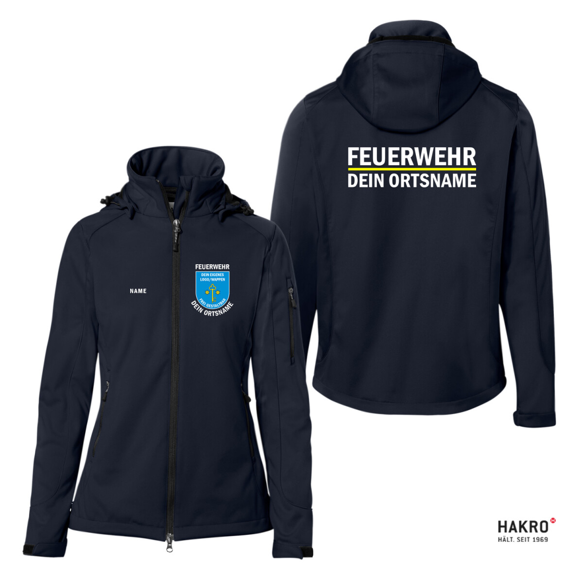 Fleecejacke Frauen | HAKRO 246 | Dein Ortswappen...