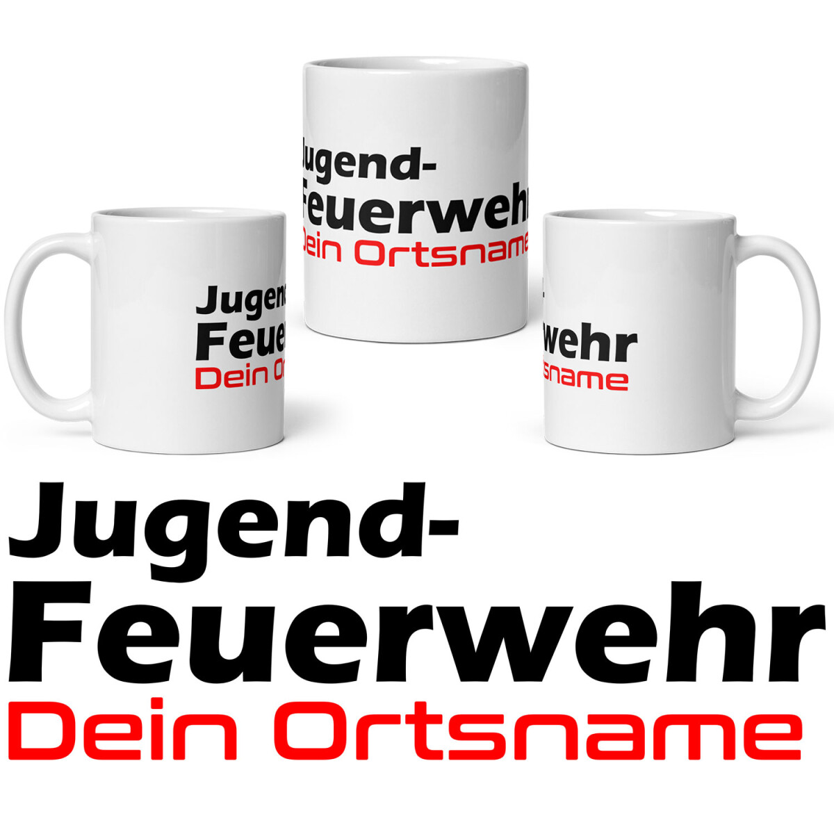 Kaffeetasse | Kaffeepott | Jugendfeuerwehr mit Ortsname...