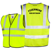 Warnweste - Sicherheitsweste EN471 | Feuerwehr mit Ortsname Modell Garitz | BACKDRA