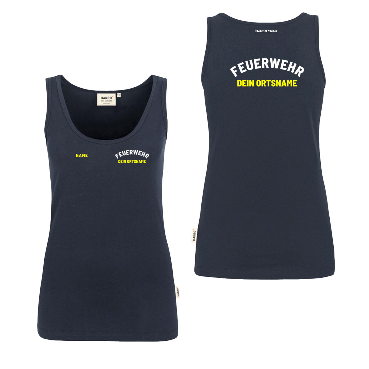 Tank Top Frauen | HAKRO 159 | Feuerwehr mit Ortsname...