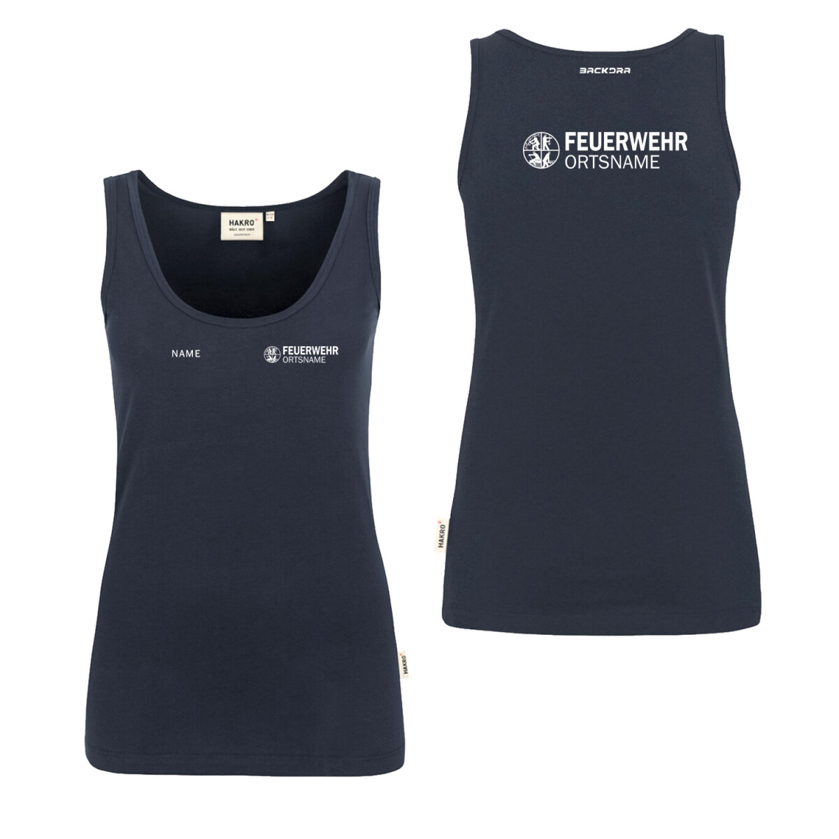 Tank Top Frauen | HAKRO 159 | Feuerwehr mit Ortsname...