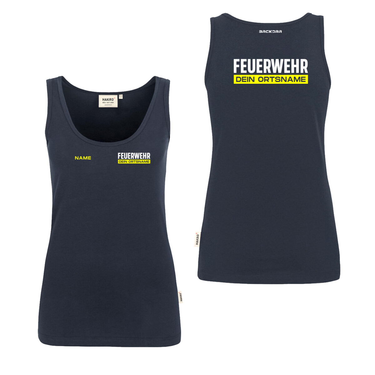 Tank Top Frauen | HAKRO 159 | Feuerwehr mit Ortsname...