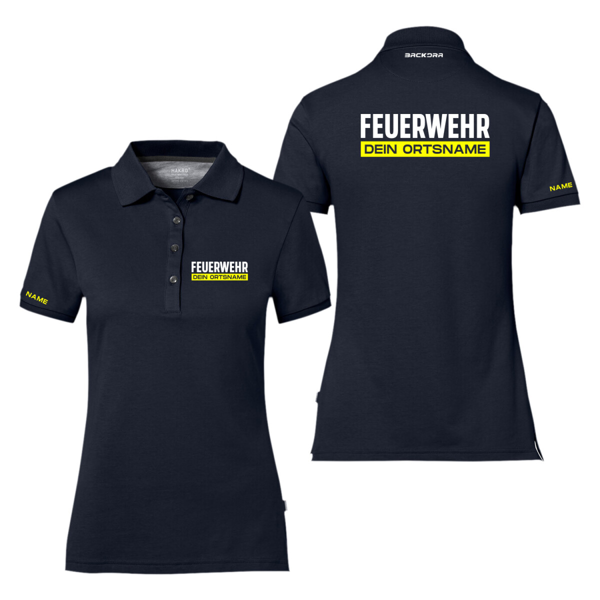 Poloshirt Frauen Cotton Tec® | HAKRO 214 | Feuerwehr...