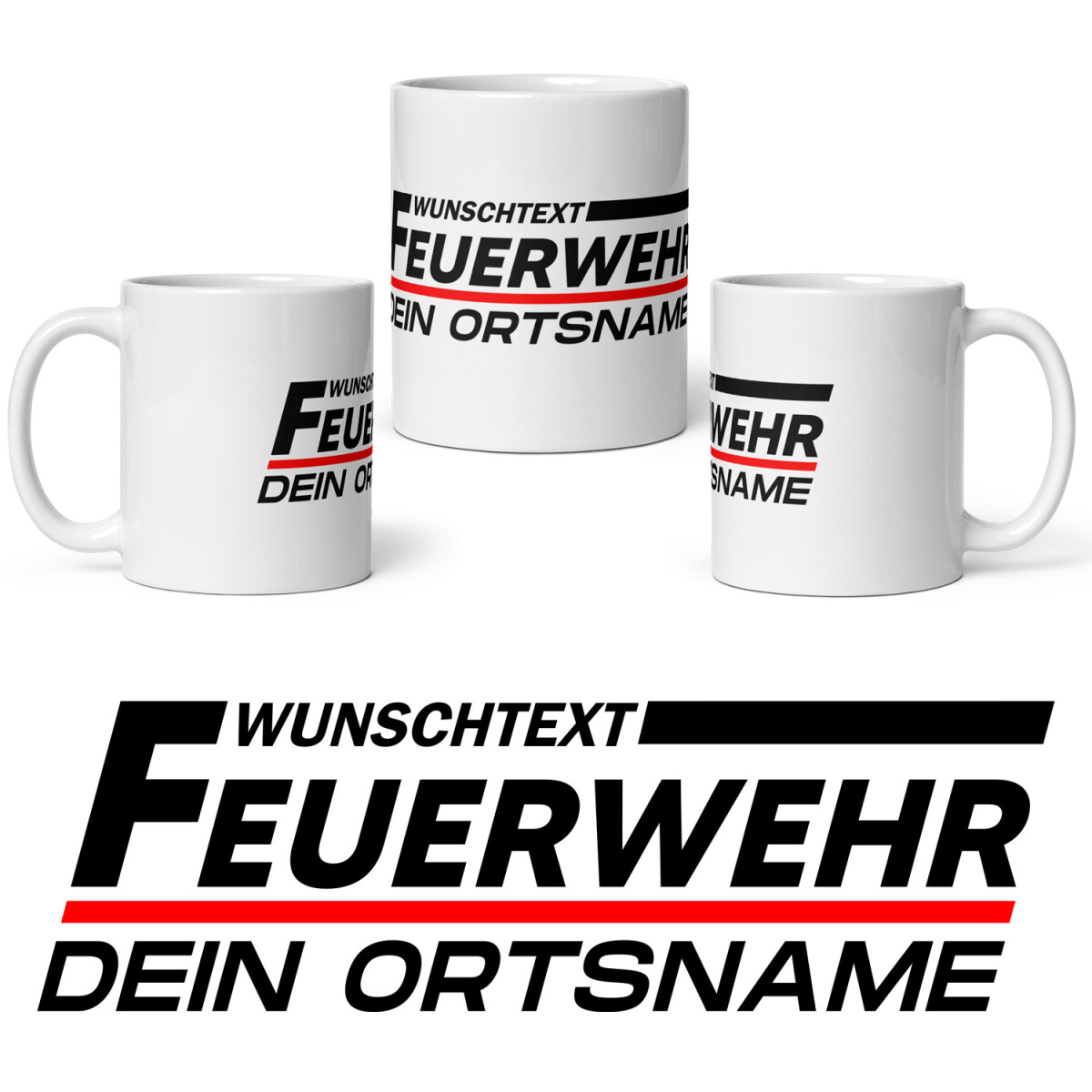 Kaffeetasse | Kaffeepott | Feuerwehr mit Ortsname Modell...