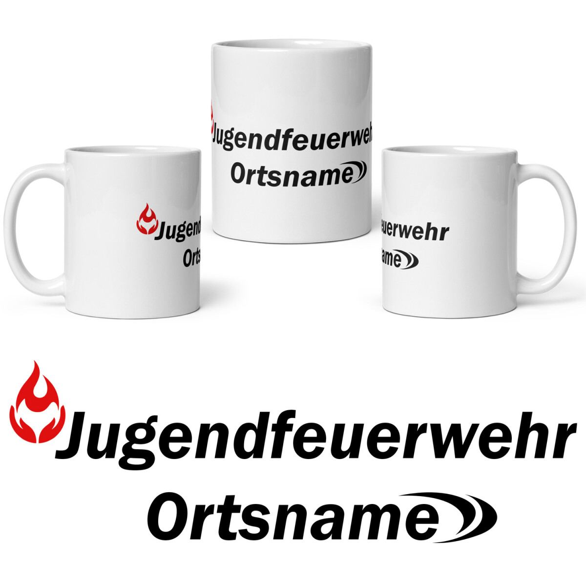 Kaffeetasse | Kaffeepott | Jugendfeuerwehr mit Ortsname...