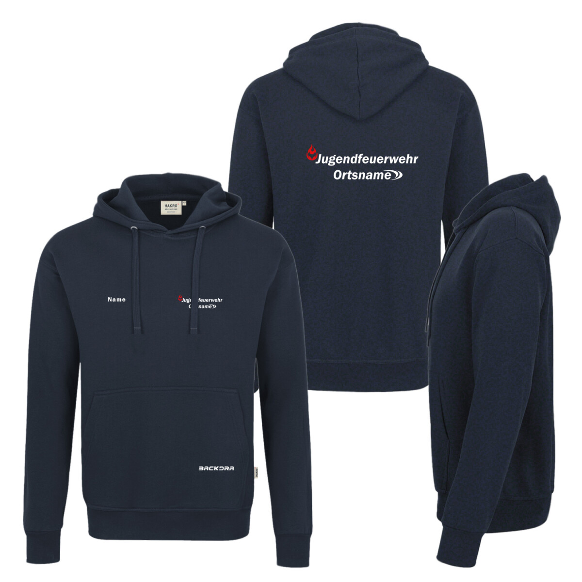 Hoodie - Kapuzenpulli | HAKRO 601 | Jugendfeuerwehr mit...