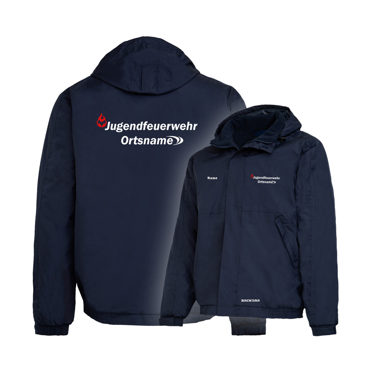 Outdoorjacke gefüttert, winddicht | Jugendfeuerwehr...