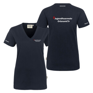 T-Shirt V-Neck Frauen | HAKRO 126 | Jugendfeuerwehr mit...