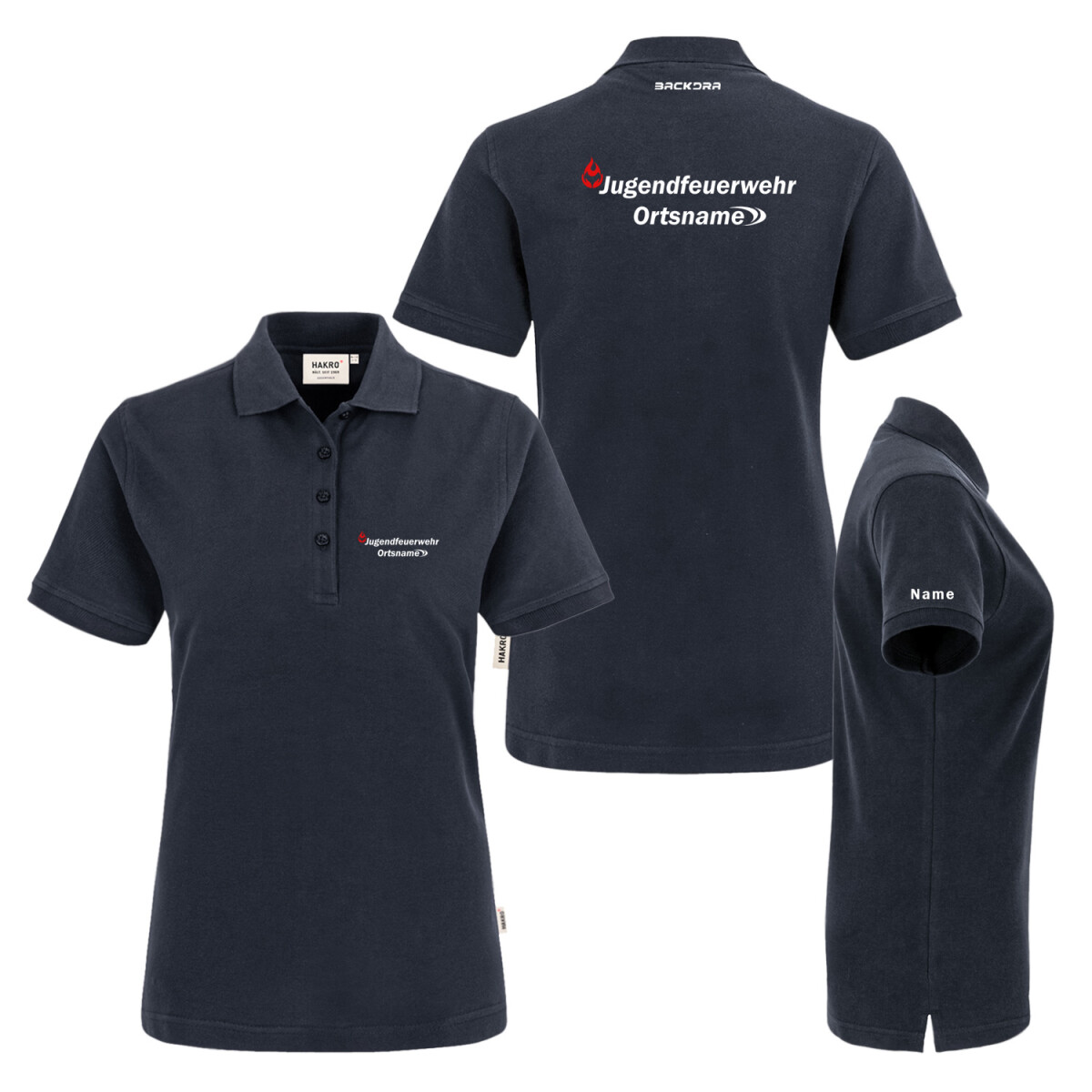 Poloshirt Frauen | HAKRO 110 | Jugendfeuerwehr mit...