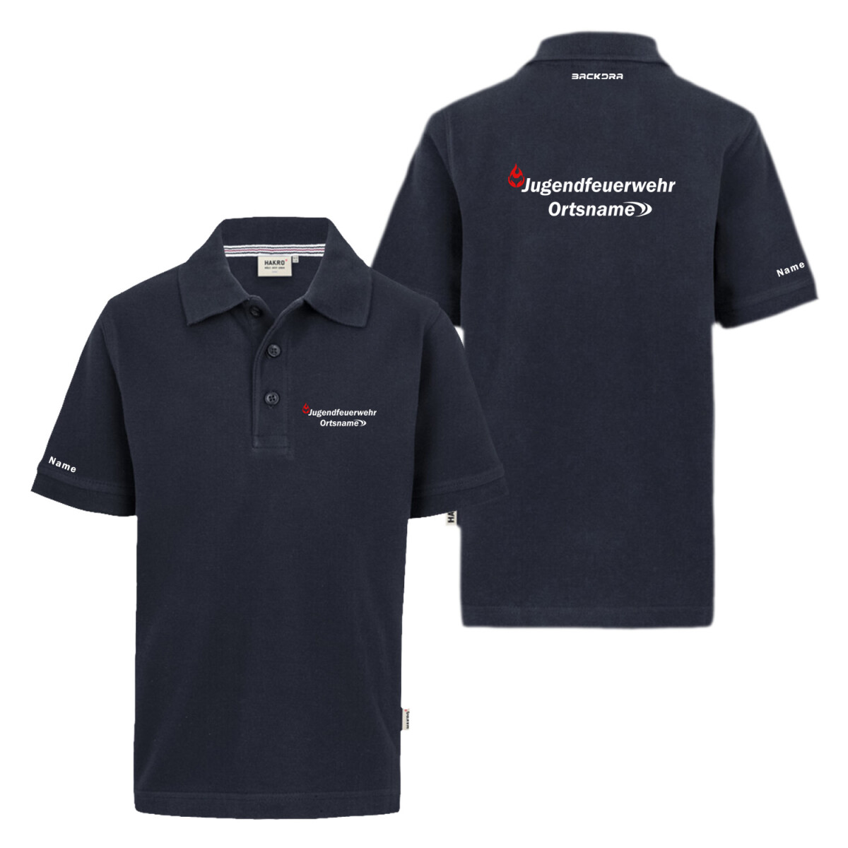 Poloshirt Kinder | HAKRO 400 | Jugendfeuerwehr mit...