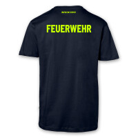 T-Shirt Männer navy blau | HAKRO 292 | Feuerwehr | BACKDRA