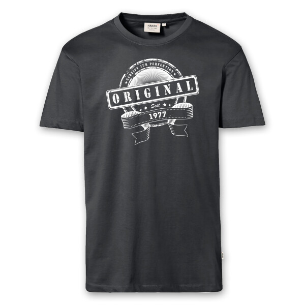 T-Shirt Männer | Fun Shirt Geburtstag gereift zur Perfektion Jahr eingeben | BACKDRA
