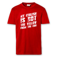 T-Shirt Männer | Fun Shirt  Denglisch My english is not the yellow from the egg | BACKDRA