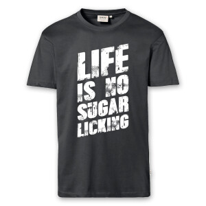 T-Shirt Männer | Fun Shirt  Denglisch Life is no sugar licking | BACKDRA