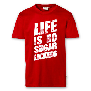 T-Shirt Männer | Fun Shirt  Denglisch Life is no sugar licking | BACKDRA