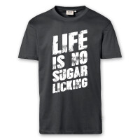 T-Shirt Männer | Fun Shirt  Denglisch Life is no sugar licking | BACKDRA