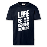 T-Shirt Männer | Fun Shirt  Denglisch Life is no sugar licking | BACKDRA
