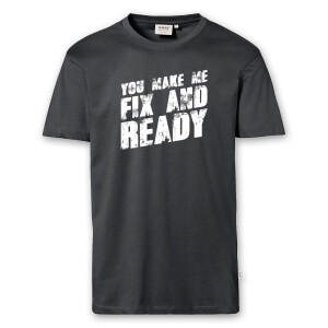 T-Shirt Männer | Fun Shirt  Denglisch You make me fix and ready | BACKDRA