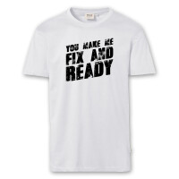 T-Shirt Männer | Fun Shirt  Denglisch You make me fix and ready | BACKDRA