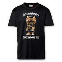 T-Shirt Männer | Fun Shirt Guten Morgen? Ganz dünnes Eis - Katze | BACKDRA