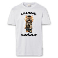 T-Shirt Männer | Fun Shirt Guten Morgen? Ganz dünnes Eis - Katze | BACKDRA