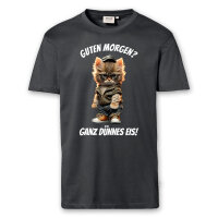 T-Shirt Männer | Fun Shirt Guten Morgen? Ganz dünnes Eis - Katze | BACKDRA