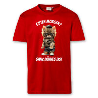 T-Shirt Männer | Fun Shirt Guten Morgen? Ganz dünnes Eis - Katze | BACKDRA