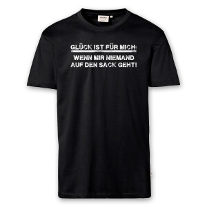 T-Shirt Männer | Fun Shirt Glück wenn mir niemand auf den Sack geht | BACKDRA