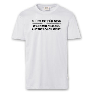 T-Shirt Männer | Fun Shirt Glück wenn mir niemand auf den Sack geht | BACKDRA